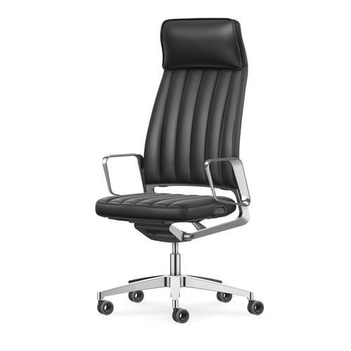 Poltrona direzionale contemporaneo - VINTAGEIS5  - Interstuhl Büromöbel GmbH & Co. KG - in pelle / in metallo / imbottito