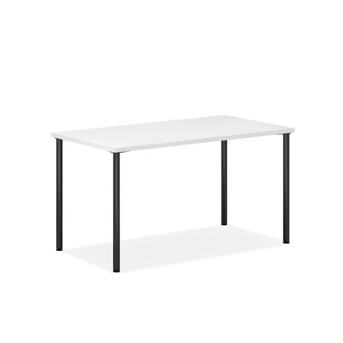 Tavolo design minimalista - ¡Hola! - Kusch & Co - impiallacciato in legno / con supporto in acciaio termolaccato / con supporto in acciaio cromato
