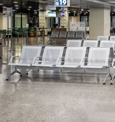Seduta su barra in acciaio - Terminal - Kusch & Co - in ghisa di alluminio / in poliuretano / 3 posti