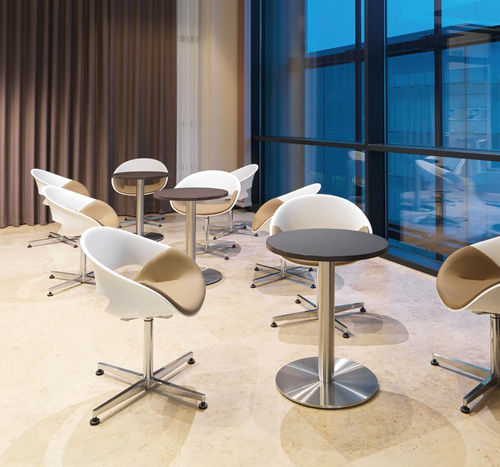 Sedia visitatore contemporanea - Volpino  - Kusch & Co - da interno / in tessuto ignifugo / in plastica