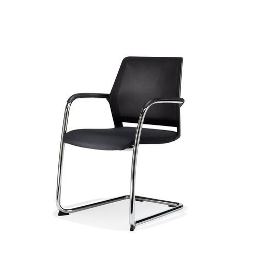 Sedia visitatore contemporanea - São Paulo - Kusch & Co - da interno / in tessuto ignifugo / in pelle