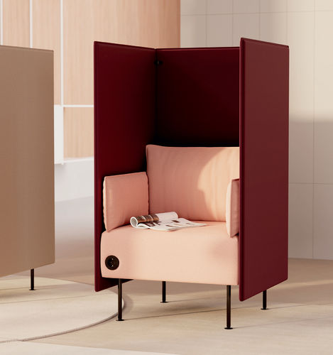 Poltrona contemporanea - Creva  - Kusch & Co - in tessuto / di privacy / con porta USB
