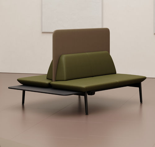 Divanetto imbottito modulare - Genaya - Kusch & Co - contemporaneo / in tessuto / con supporto in metallo