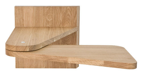 Comodino contemporaneo - TURNTABLE™ - LECTUS - in rovere / da parete / per uso residenziale