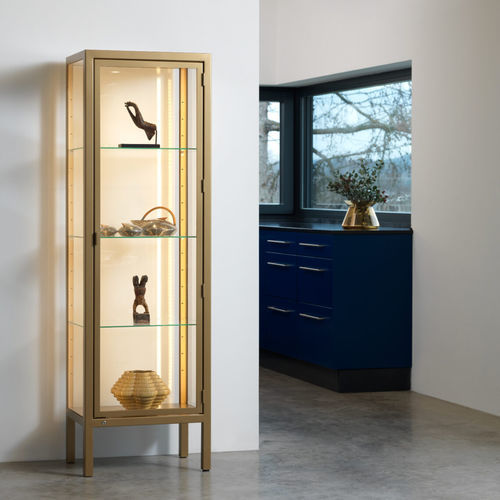 Vetrina armadio contemporanea - GB 175 - Müller - da terra / in vetro / con porte battenti