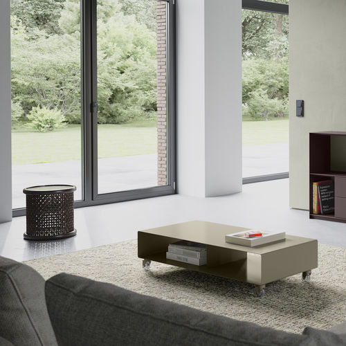 Credenza design minimalista - R 200 - Müller - in cromo / mobile / con rotelle