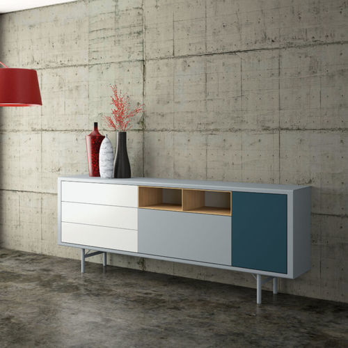 Credenza contemporanea - S 36 - Müller - in metallo / in rovere / modulabile