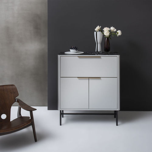 Credenza moderna - S 50 - Müller - in alluminio / in linoleum / in vetro
