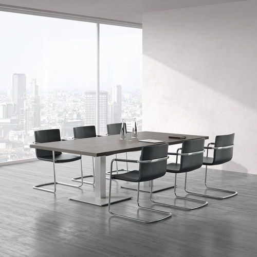 Tavolo da riunione contemporaneo - SONO - Renz - impiallacciato in legno / in laminato / con supporto in alluminio anodizzato