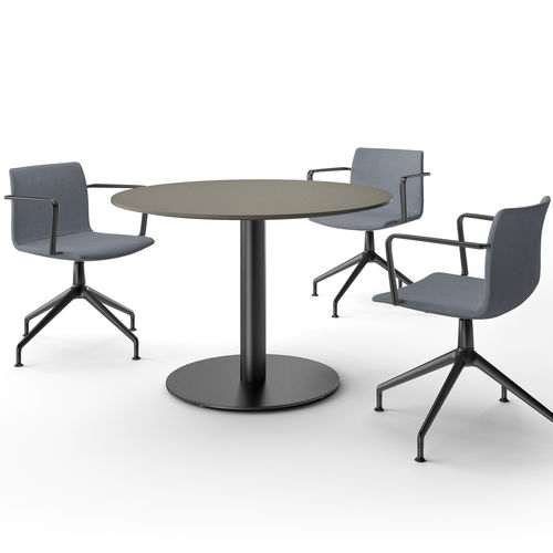 Tavolo da riunione contemporaneo - UPSITE - Renz - impiallacciato in legno / in laminato / con supporto in metallo
