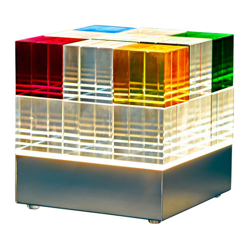 Lampada da tavolo - CUBELIGHT | MSCL 1 + 2 - Tecnolumen - in acciaio / in vetro / Transizione