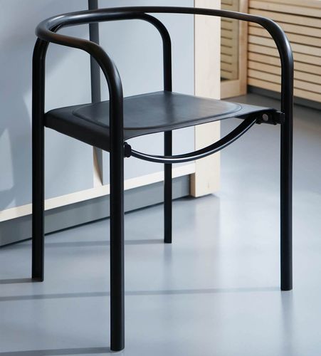 Sedia contemporanea - SPLIT - Tecta - da interno / in pelle / in acciaio con rivestimento a polvere