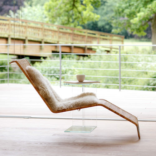 Chaise longue contemporanea - F42E - Tecta - in tessuto / in pelle / in vimini