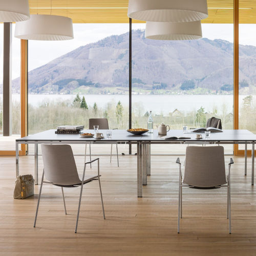 Sedia contemporanea - NOOI - Wiesner Hager - da interno / in legno / con supporto in metallo