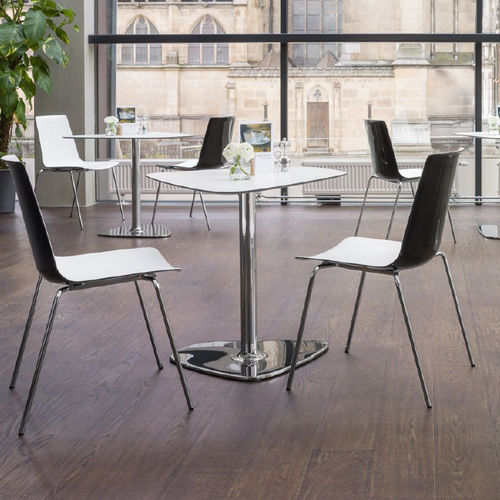 Sedia visitatore contemporanea - NOOI - Wiesner Hager - da interno / in metallo / in legno