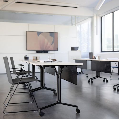 Tavolo contemporaneo - SPYN  - Wiesner Hager - in legno / con supporto in metallo / rettangolare