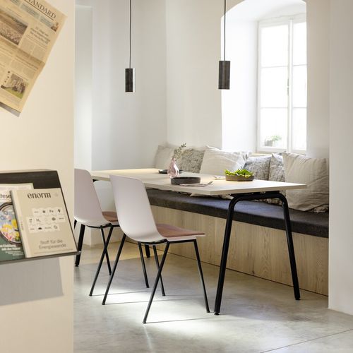 Tavolo contemporaneo - P.F.S - Wiesner Hager - in legno / con supporto in metallo / rettangolare