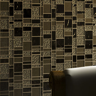 Mosaico in vetro - LIBERTY BRONZITE - Trend - levigato / da interno / da parete