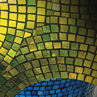 Mosaico in vetro - AUREO ACID GREEN - Trend - metallizzato / da interno / da parete