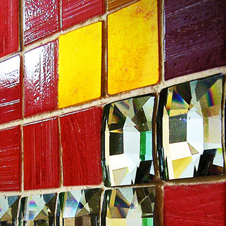 Mosaico in vetro - AUREO ORANGE - Trend - metallizzato / da interno / da parete