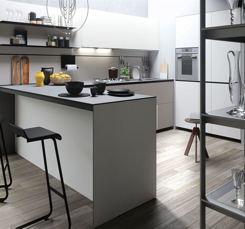 Cucina contemporanea - Forma Mentis - VALCUCINE - in legno laccato / in melaminico / con isola