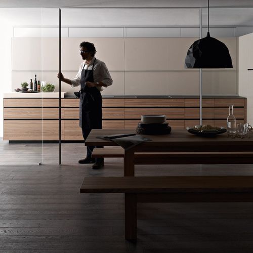 Cucina contemporanea - Artematica Tattile - VALCUCINE - in noce / in olmo / in laminato