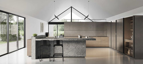 Cucina contemporanea - Artematica Tactile  - VALCUCINE - in noce / in vetro / in alluminio