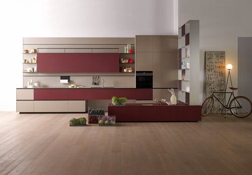 Cucina contemporanea - RICICLANTICA - VALCUCINE - in alluminio anodizzato / con isola / senza maniglie