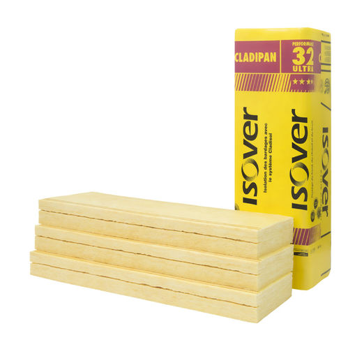 Isolante termo-acustico - Cladipan 32 - ISOVER SAINT-GOBAIN - in lana di vetro / in pannelli / per esterni