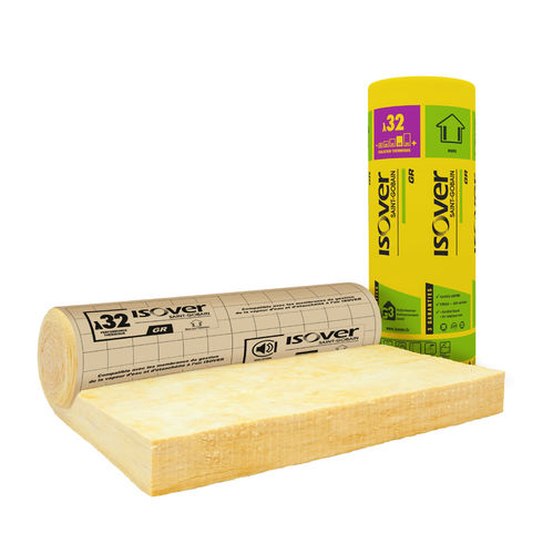 Isolante termo-acustico - GR 32 Roulé Revêtu Kraft - ISOVER SAINT-GOBAIN - in lana di vetro / in rotoli / per interni