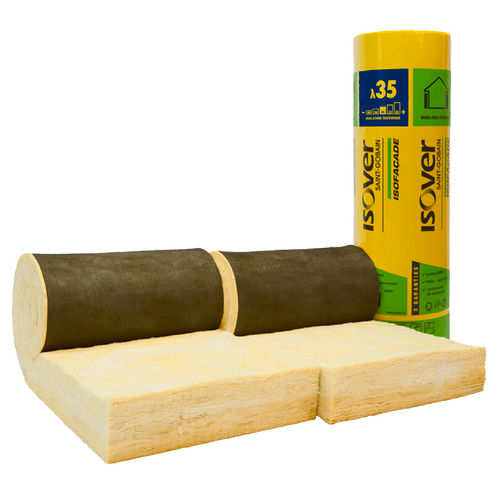 Isolante termo-acustico - Isofaçade Voile Noir 35R - ISOVER SAINT-GOBAIN - in lana di vetro / in rotoli / per esterni