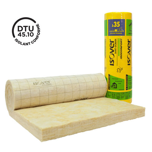 Isolante termo-acustico - Isoconfort 35 Nu - ISOVER SAINT-GOBAIN - in lana di vetro / in rotoli / per interni