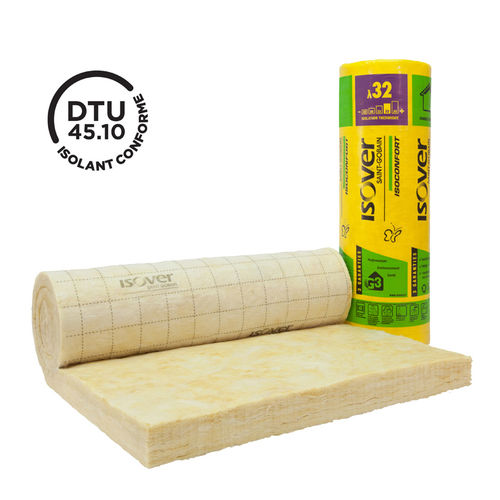 Isolante termo-acustico - Isoconfort 32 Nu - ISOVER SAINT-GOBAIN - in lana di vetro / in rotoli / per interni