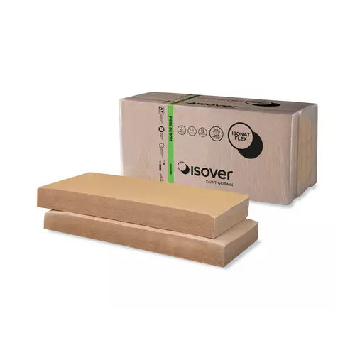 Isolante termo-acustico - ISONAT FLEX 40 - ISOVER SAINT-GOBAIN - in fibra di legno / in pannelli / per interni