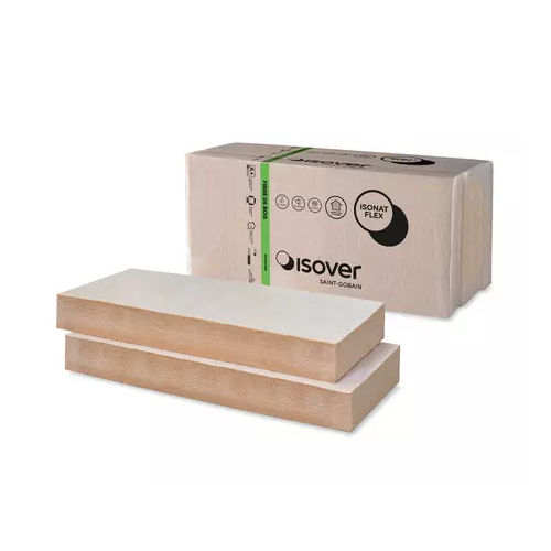 Isolante termo-acustico - ISONAT FLEX 55 - ISOVER SAINT-GOBAIN - in fibra di legno / in pannelli / per interni