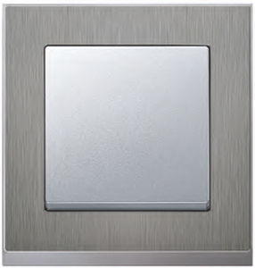 Interruttore a pulsante - M-PURE DECOR - Merten GmbH - ad incasso / in metallo / contemporaneo