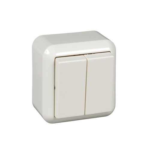 Interruttore a bascula - 381504 - Merten GmbH - elettronico / non incassato / doppio