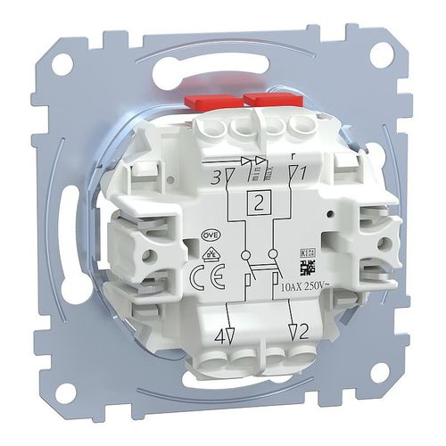 Interruttore a bascula - MEG3112-0000 - Merten GmbH - elettromeccanico / ad incasso / in metallo