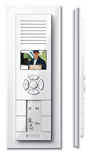 Videocitofono bianco - TWINBUS - Merten GmbH - da interno / a colori / viva voce con schermo