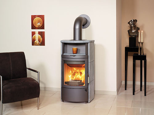 Stufa a legna - 17 FGT ECOPLUS  - Hark GmbH & Co. KG - contemporanea / in metallo / in maiolica