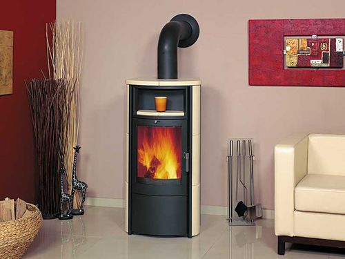 Stufa a legna - 57N ECOPLUS - Hark GmbH & Co. KG - contemporanea / in metallo / con scaldavivande