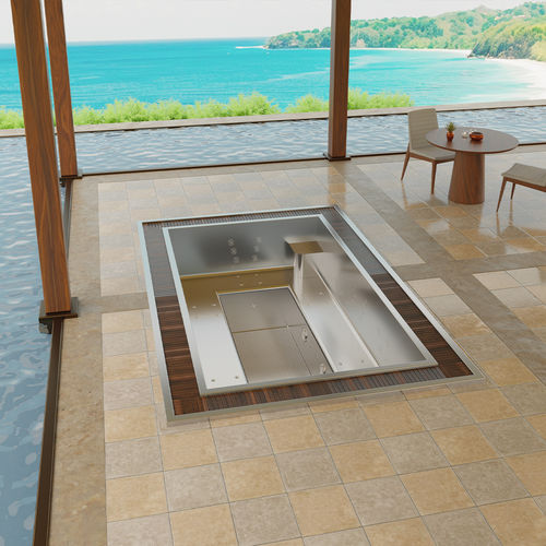 Spa da incasso - INNOVIBE 8 - Aquavia Spa - rettangolare / 8 posti / in acciaio inox