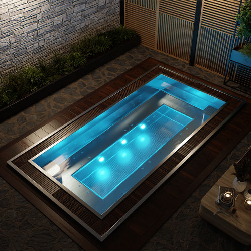 Spa da incasso - INNOVIBE 10 - Aquavia Spa - rettangolare / 10 posti / in acciaio inox