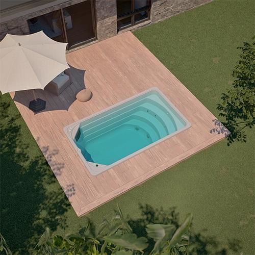 Spa da incasso per nuoto controcorrente - SWIMSPA SKY - Aquavia Spa - fuoriterra / rettangolare / multiposto