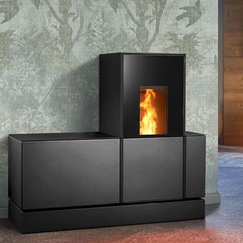 Stufa a pellet - P240 - Piazzetta - 0 - 5 kW / 5 kW...10 kW / multicombustibile