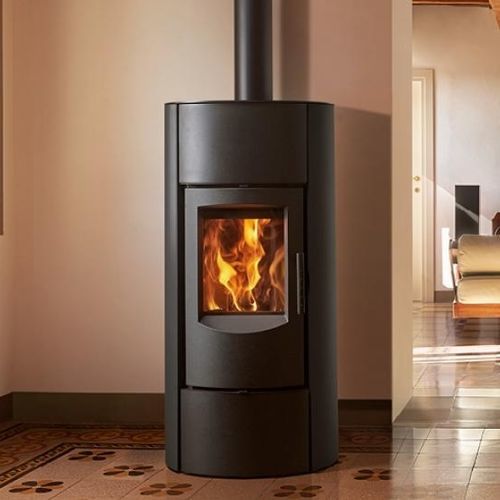 Stufa a legna - E530 T - Piazzetta - 8.5 kW / da appoggio / contemporanea