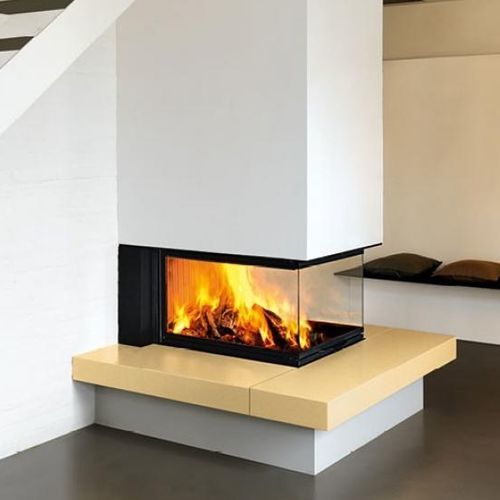 Rivestimento per camini contemporaneo - EDINBURGH  - Piazzetta - in maiolica / a 3 facce / bianco