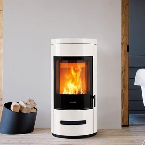Stufa a legna - E929 M - Piazzetta - 5 kW...10 kW / da appoggio / contemporanea