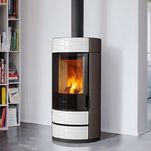 Stufa a legna - ROUND - Piazzetta - 5 kW...10 kW / da appoggio / contemporanea