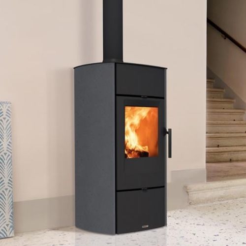 Stufa a legna - E520 - 5 STELLE - Piazzetta - 5 kW...10 kW / da appoggio / contemporanea